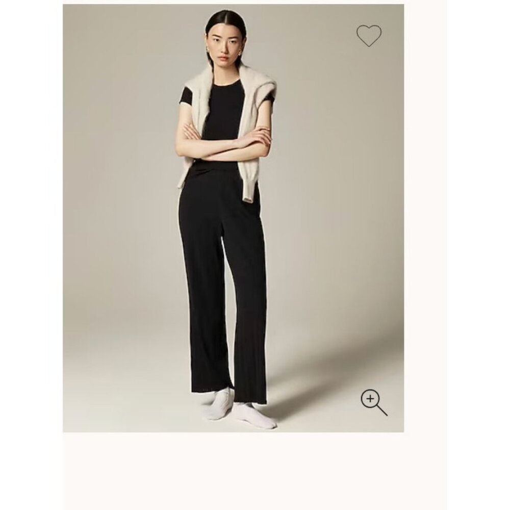 J. Crew Black Wide-Leg Pants